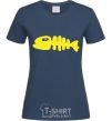 Women's T-shirt YELLOW FISH navy-blue фото