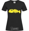 Women's T-shirt YELLOW FISH black фото