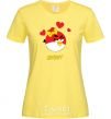 Women's T-shirt SWEET ANGRY BIRD GIRL cornsilk фото