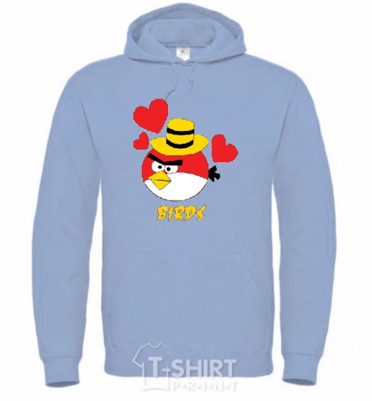 Men`s hoodie SWEET ANGRY BIRDS BOY sky-blue фото