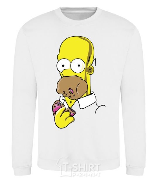 Sweatshirt Homer Simpson White фото
