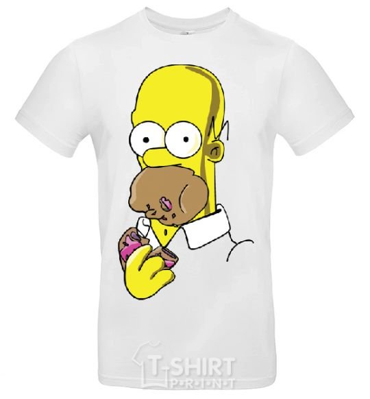 Men's T-Shirt Homer Simpson White фото