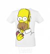 Men's T-Shirt Homer Simpson White фото