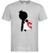 Men's T-Shirt PAIRED COLOR PUZZLE BOY grey фото