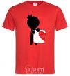 Men's T-Shirt PAIRED COLOR PUZZLE BOY red фото