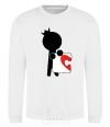 Sweatshirt PAIRED COLOR PUZZLE BOY White фото