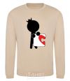 Sweatshirt PAIRED COLOR PUZZLE BOY sand фото