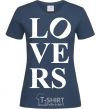 Women's T-shirt LOVER BOY navy-blue фото