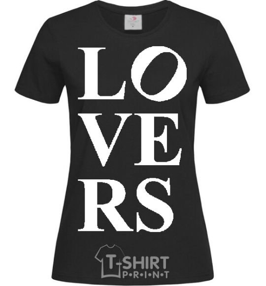 Women's T-shirt LOVER BOY black фото