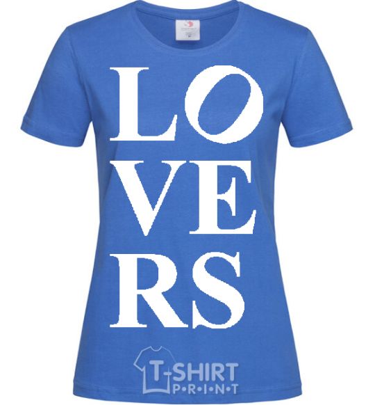 Women's T-shirt LOVER BOY royal-blue фото