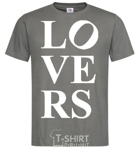 Men's T-Shirt LOVER BOY dark-grey фото