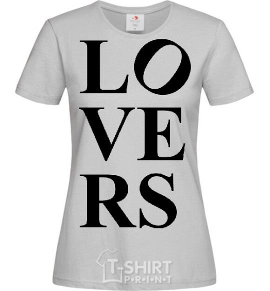 Women's T-shirt LOVE GIRL grey фото