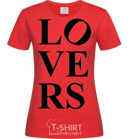 Women's T-shirt LOVE GIRL red фото