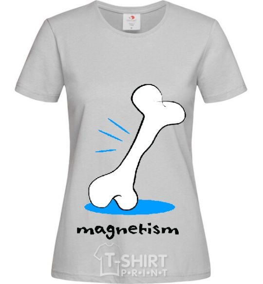 Women's T-shirt MAGNETISM grey фото
