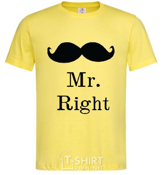 Мужская футболка MR. RIGHT Лимонный фото