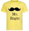 Men's T-Shirt MR. RIGHT cornsilk фото