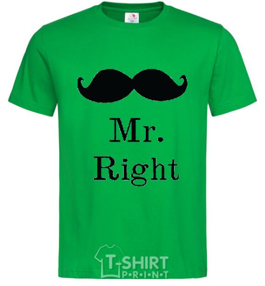Men's T-Shirt MR. RIGHT kelly-green фото