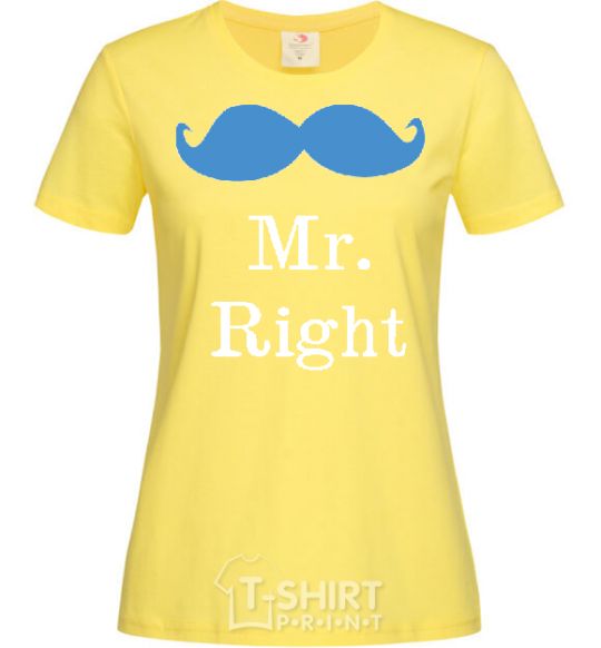 Женская футболка MR. RIGHT Лимонный фото