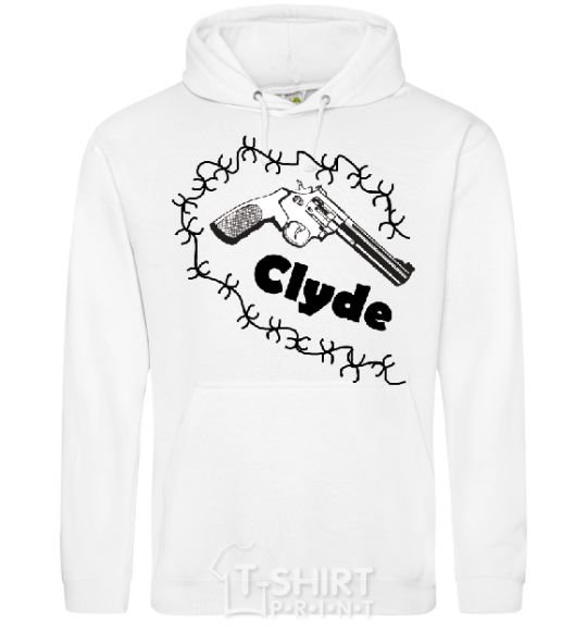 Men`s hoodie CLYDE + White фото