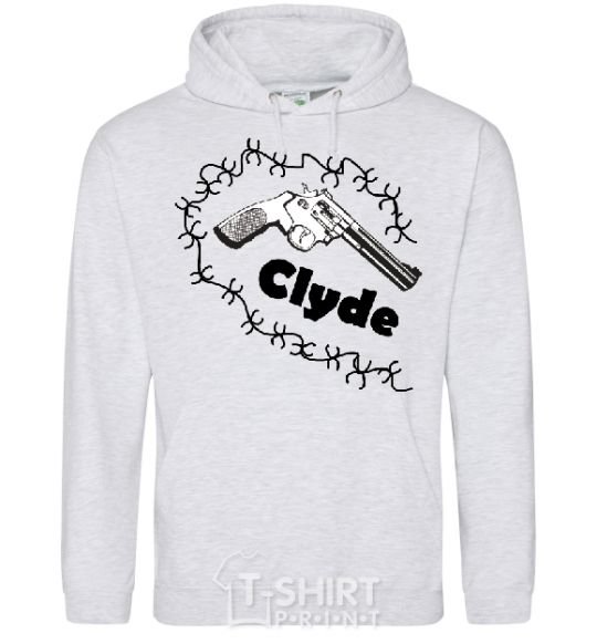Men`s hoodie CLYDE + sport-grey фото