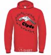 Men`s hoodie CLYDE + bright-red фото