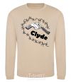 Sweatshirt CLYDE + sand фото