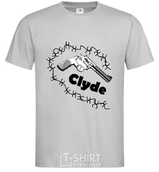 Men's T-Shirt CLYDE + grey фото