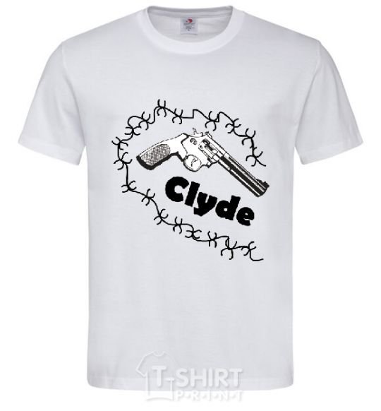 Men's T-Shirt CLYDE + White фото
