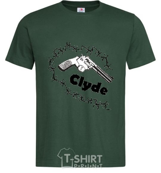 Men's T-Shirt CLYDE + bottle-green фото