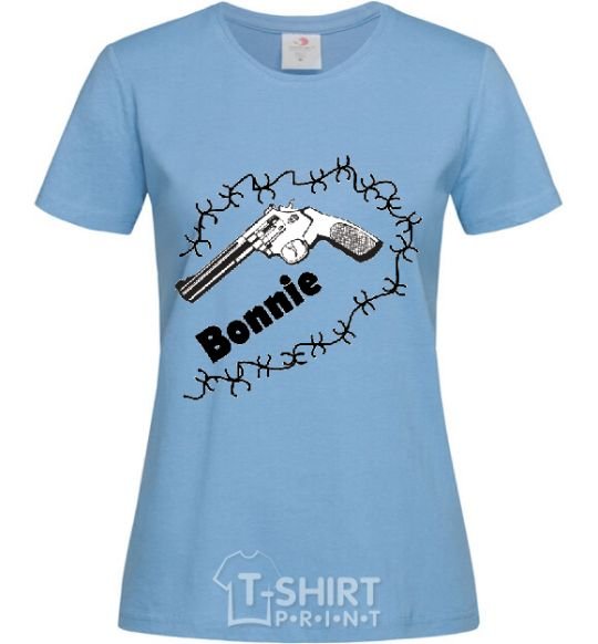 Женская футболка +BONNIE Голубой фото