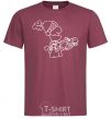 Men's T-Shirt KNIGHT burgundy фото