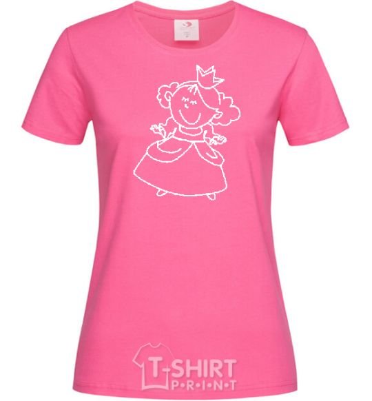 Женская футболка ПРИНЦЕССА Ярко-розовый фото