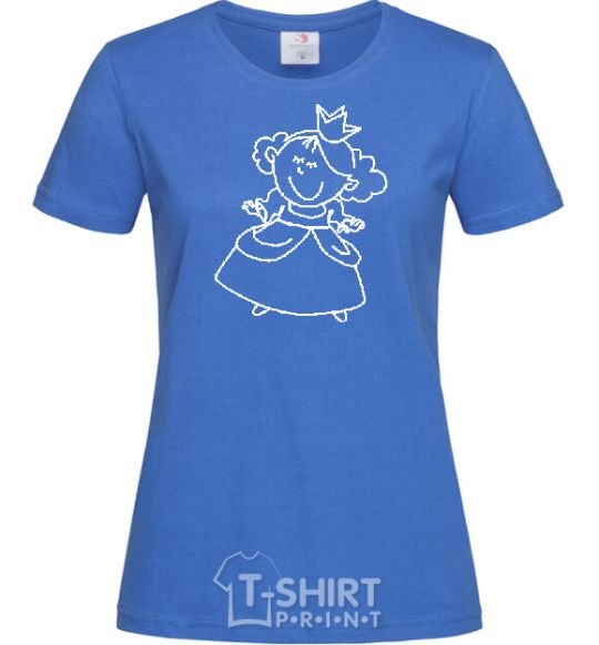 Женская футболка ПРИНЦЕССА Ярко-синий фото