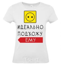 Women's T-shirt PERFECT FOR HIM White фото