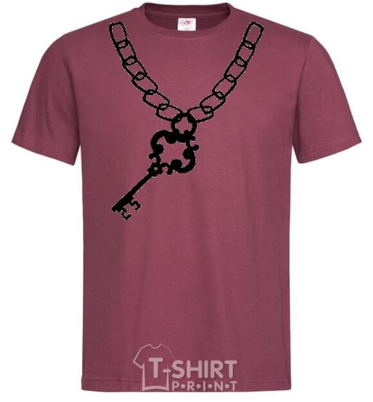 Men's T-Shirt KEY+ burgundy фото