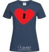 Women's T-shirt +HEART navy-blue фото