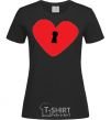 Women's T-shirt +HEART black фото