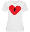 Women's T-shirt +HEART White фото