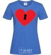 Women's T-shirt +HEART royal-blue фото