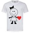 Мужская футболка GIRL WITH HEART Белый фото