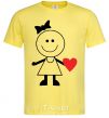 Men's T-Shirt GIRL WITH HEART cornsilk фото