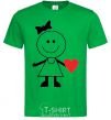 Men's T-Shirt GIRL WITH HEART kelly-green фото