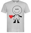Men's T-Shirt BOY WITH HEART grey фото