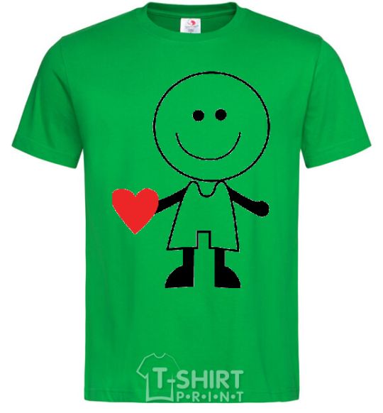 Men's T-Shirt BOY WITH HEART kelly-green фото