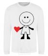 Sweatshirt BOY WITH HEART White фото
