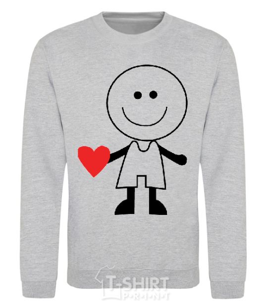 Sweatshirt BOY WITH HEART sport-grey фото