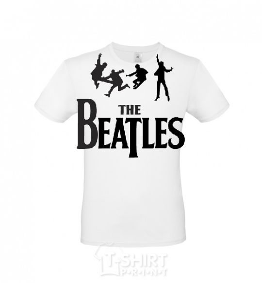 Men's T-Shirt THE BEATLES BOLD White фото