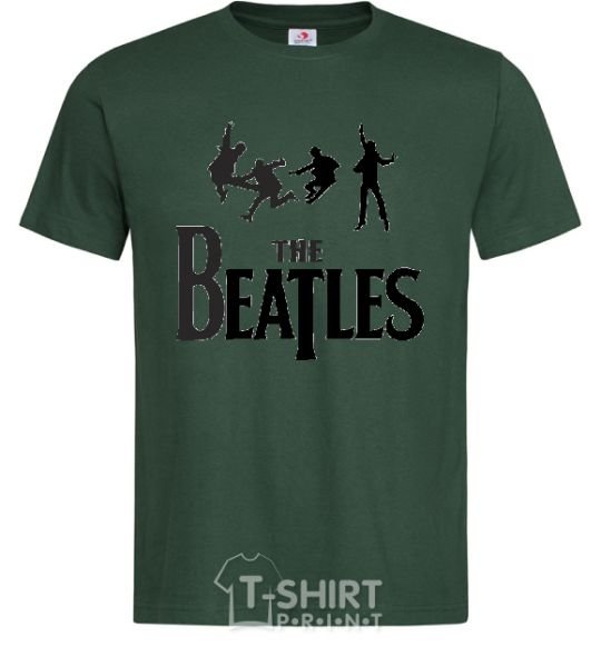 Men's T-Shirt THE BEATLES BOLD bottle-green фото