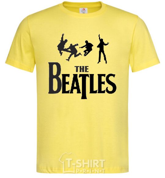 Men's T-Shirt THE BEATLES BOLD cornsilk фото