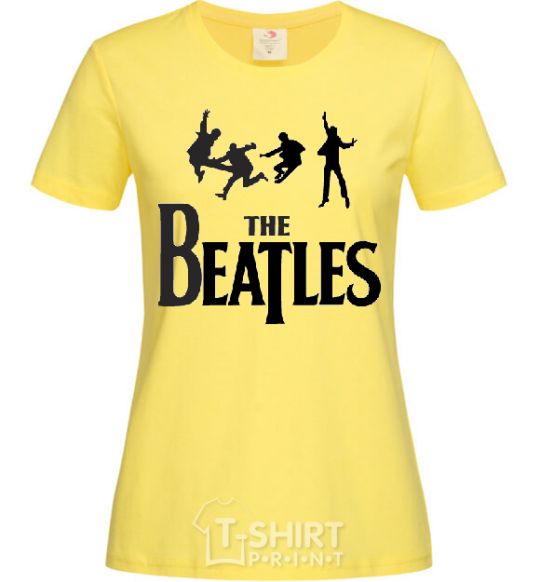 Women's T-shirt THE BEATLES BOLD cornsilk фото